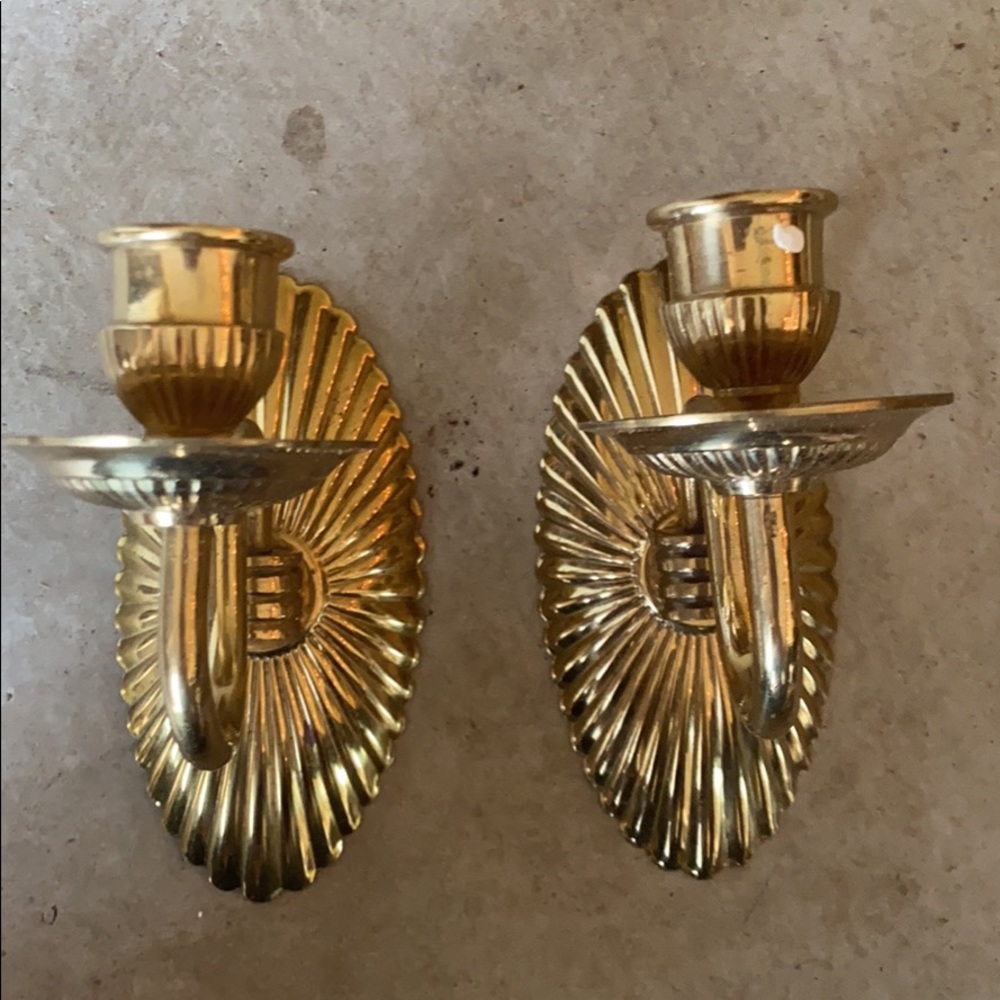 Brass Candleholders/Sconces